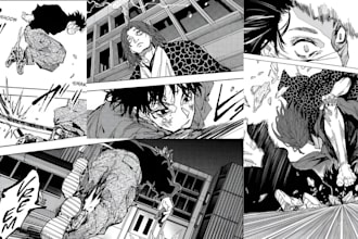 draw manga page comic panel anime illustration webtoon and manga art