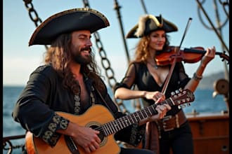 sing powerful sea shanty vocals in authentic pirate folk style
