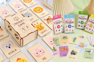do educational cards design kids playing card game memory flash cards box design