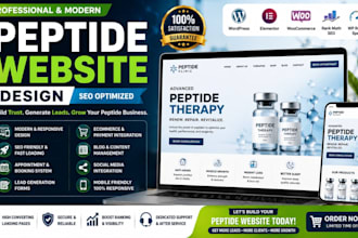 design a professional peptide website for peptide clinic and research company