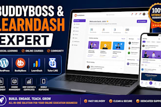 build buddyboss membership and wordpress elearning learndash tutor lms website