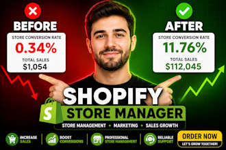be shopify virtual assistant shopify manager, shopify dropshipping and marketer