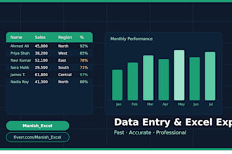 do excel data cleaning, formatting, and data entry