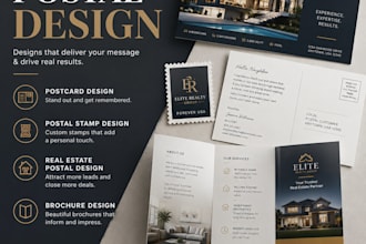 design postcard postal mailer eddm real estate postal and brochure designs