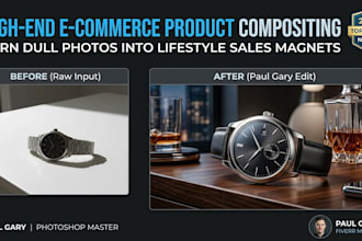 do realistic product photo manipulation and e commerce compositing