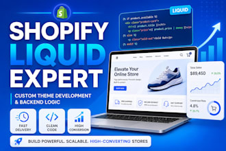 do shopify liquid development, custom theme coding, and advanced backend logic
