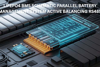 lifepo4 bms schematic parallel battery management system active balancing rs485