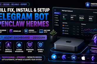 install fix telegram bot openclaw hermes mac mini multi agent dashboard obsidian