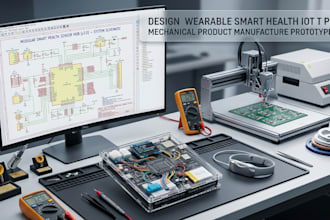 design wearable smart health iot pcb and mechanical product prototype