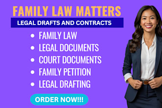 draft professional family law documents and court forms