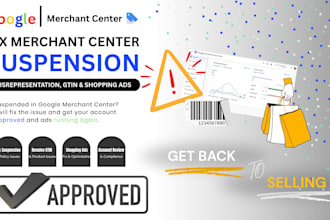 fix google merchant center suspension, misrepresentation, gtin and shopping ads