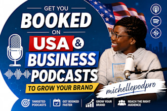 do podcast outreach and booking for USA and business podcasts