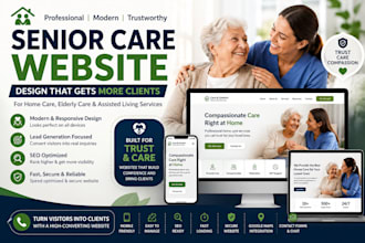 design a high converting senior care website for home care and elderly care