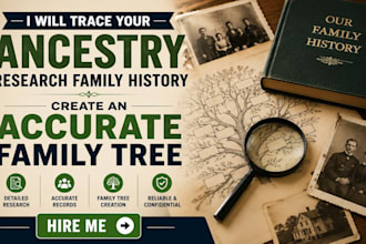 trace your ancestry research family history create an accurate family tree
