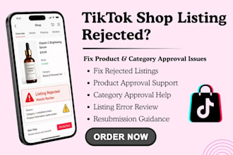 fix tiktok shop rejected listings, product approval and category approval issues
