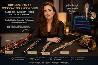 record bassoon, clarinet, oboe, flute and saxophone for you