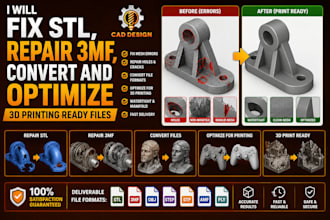 fix stl, repair 3mf, convert and optimize 3d printing ready files