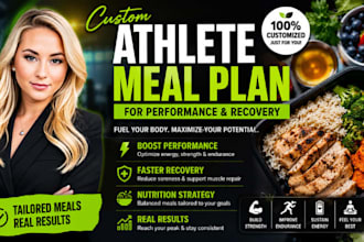 create a custom athlete meal plan for performance and recovery