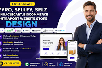 develop sellfy bigcommerce selz pinnaclecart zyro ontraport website store design