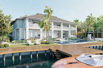 renovation luxury waterfront villa,elegant home design,patio, pergola,3d walkway