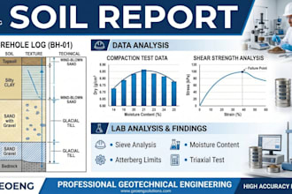 do geotechnical report, soil analysis and foundation design