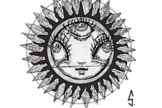 draw custom dark skull art illustration