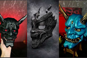 3d print and ship 3d mask 3d helmet cosplay armor printable file design