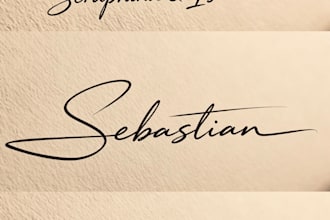 design elegant custom signature for personal, couples and branding