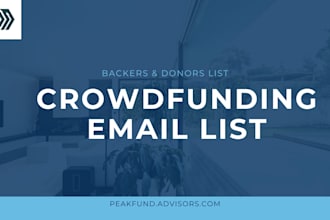 provide crowdfunding backers list for kickstarter, indiegogo, gofundme campaign