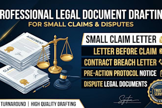 draft small claim demand letter court claim pre action protocol dispute letter