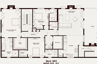 create 2d floorplan, architectural 3d floorplan, redraw autocad floorplan