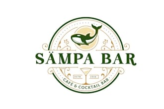 design best quality cafe cocktail bar logo