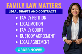 draft child custody, visitation, and child support documents