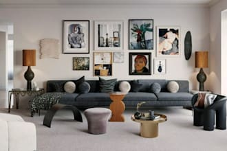 buildup photorealistic wall art interior,living room visualization,cgi rendering