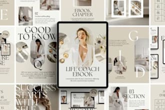 design a couching lead magnet workbook or canva pdf guide, couching ebook design