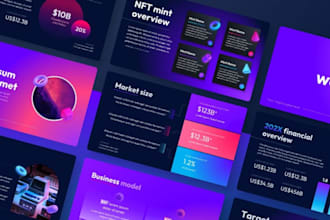 design nft, pitch deck and powerpoint presentation