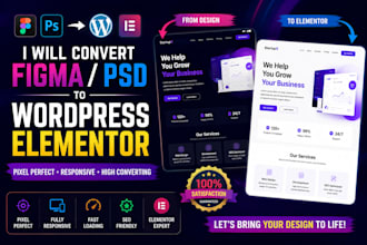 convert figma to wordpress, PSD to wordpress to elementor PSD to wordpress