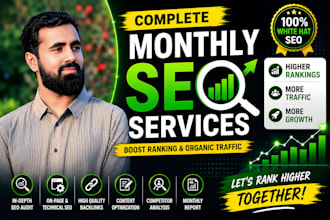 do monthly SEO services to boost rankings and traffic