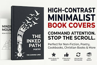 design a minimalist, high contrast book cover for nonfiction or poetry