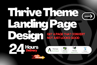 build thrive theme landing page design, thrive theme builder website design