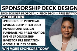 write and design a professional sponsorship pitch deck and sponsorship proposal