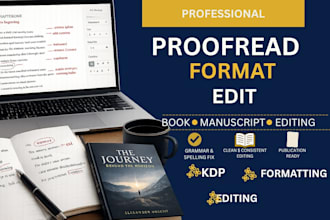 be your line editor, copyediting, proofread manuscript for kdp