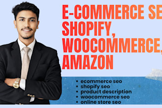 do complete ecommerce SEO for shopify, woocommerce and product pages