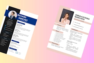design attractive professional resume, professional cv