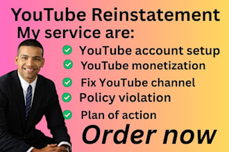 create an appeal for youtube demonetization and reinstatement issue