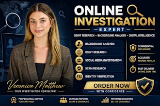 do online investigation, osint research and digital background analysis