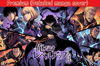 draw anime manga cover art comic book illustration