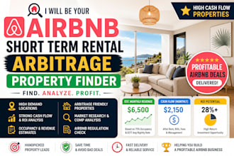 be your airbnb short term rental arbitrage property finder in UK, USA