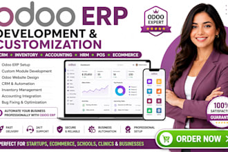 develop odoo erp clinic hospital school business accounting website system