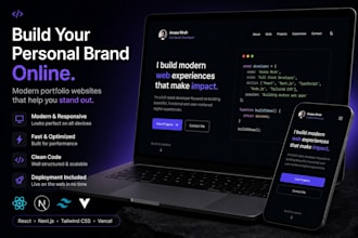 build a custom portfolio website for developers freelancers and students